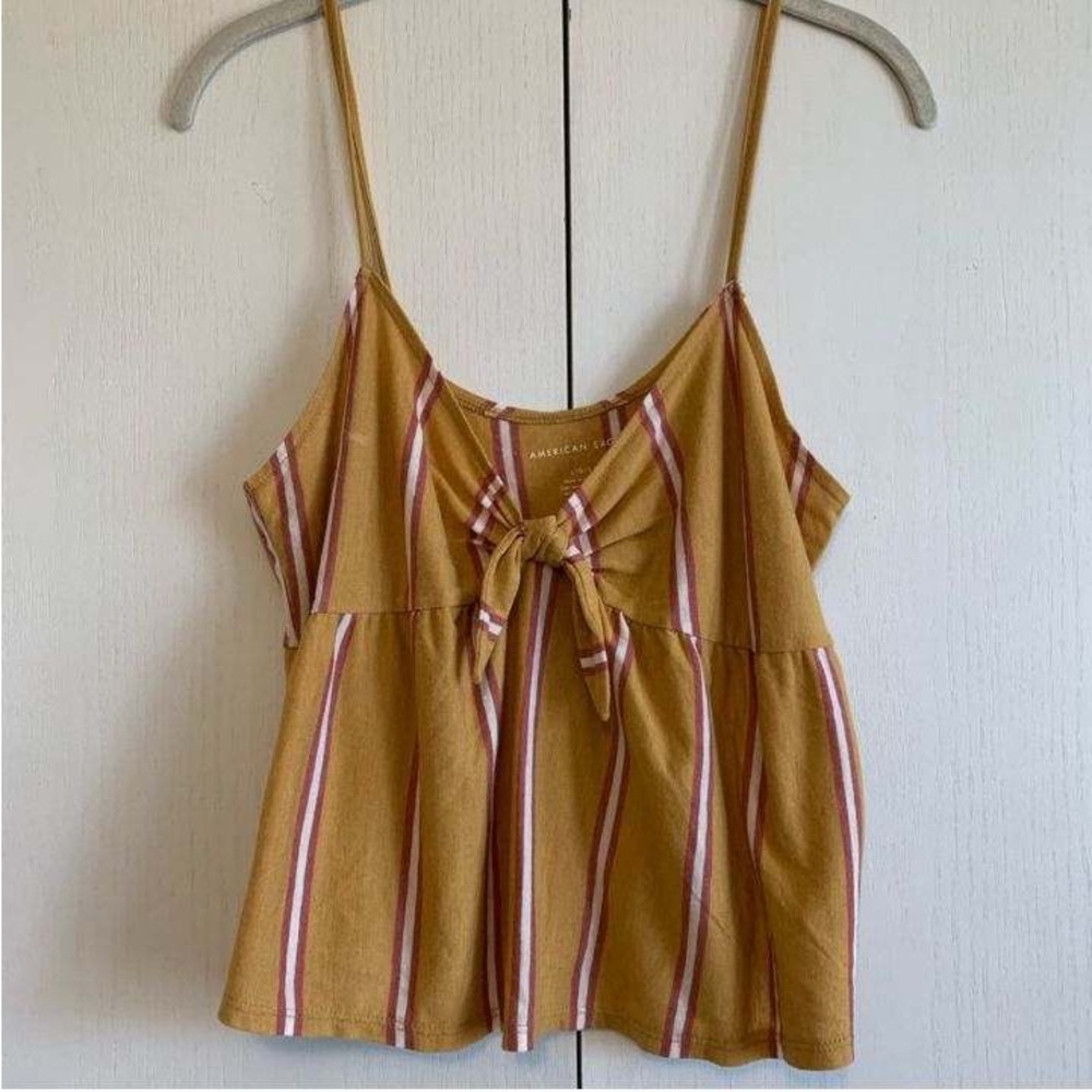 American Eagle Striped knot tank top